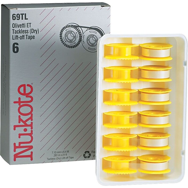 Nu-kote Correction Tape, 6/Box (NUK69TL) image 1