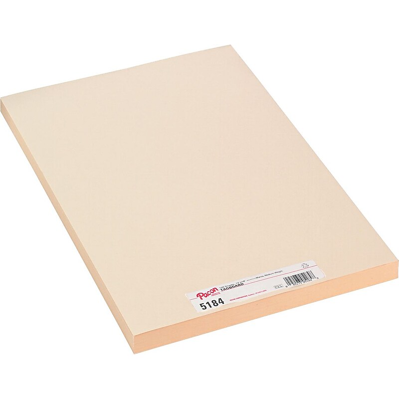 Pacon Tagboard, 12" x 18", Manila, 100/Pack (5184) image 1