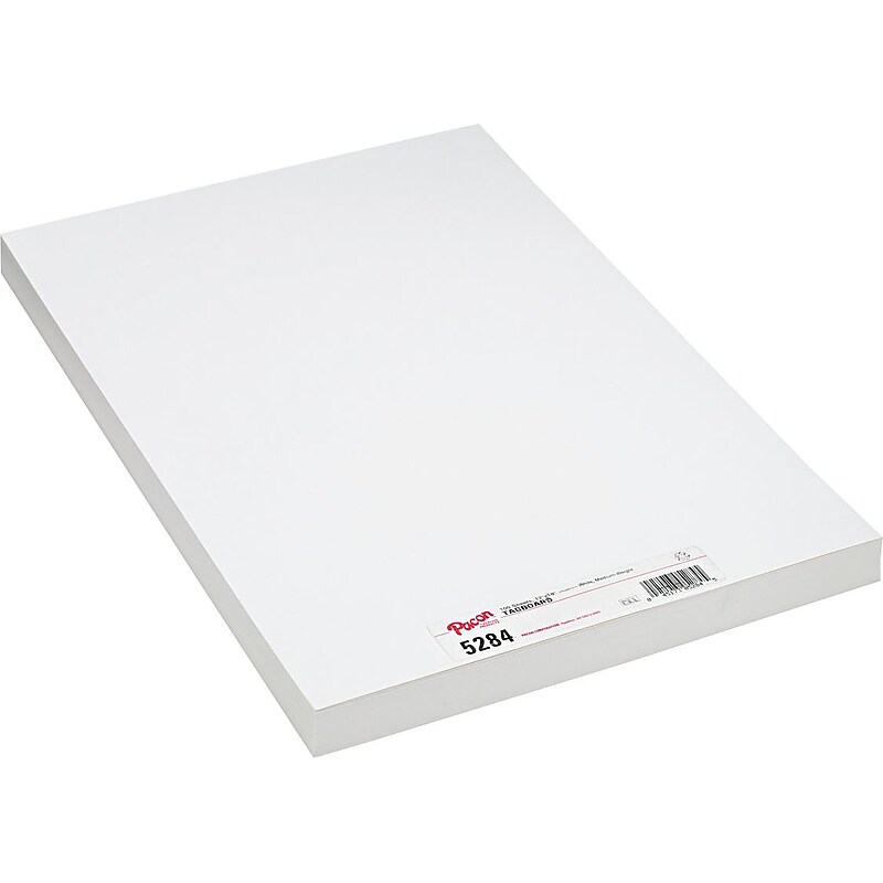 Pacon Medium Weight Tagboard; White, 12" x 18", 100/Pk image 1