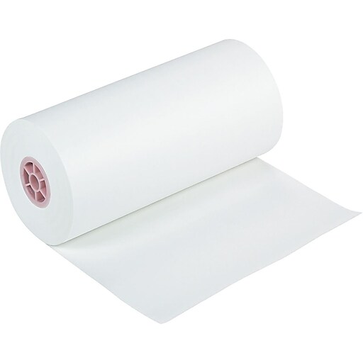 Pacon Kraft Paper Roll, 40 lbs., White Kraft, 18" x 1,000' at Staples