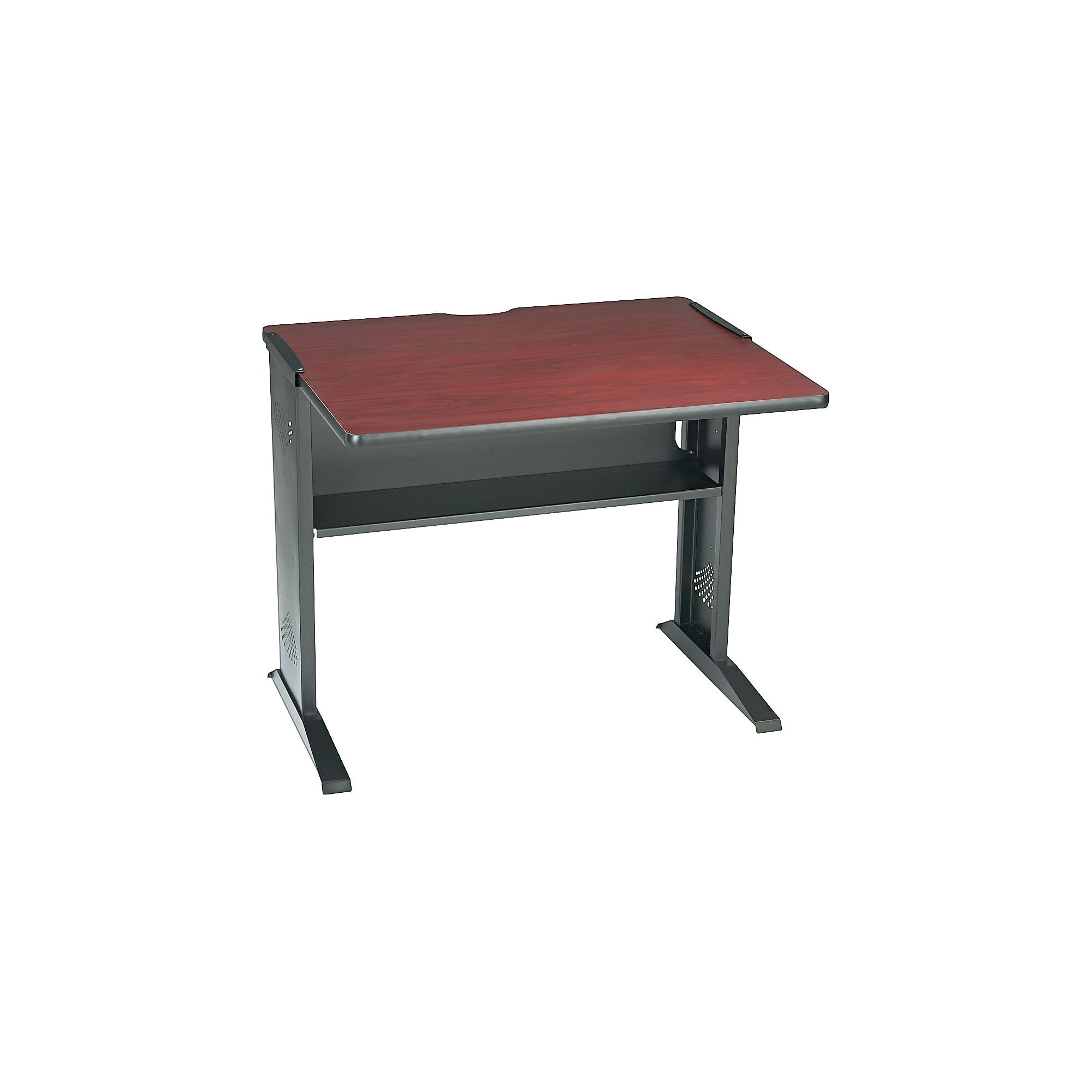 Safco 48″ Workstation Desk, Medium Oak/Mahogany (1931) Sansujyuku sansujyuku.com