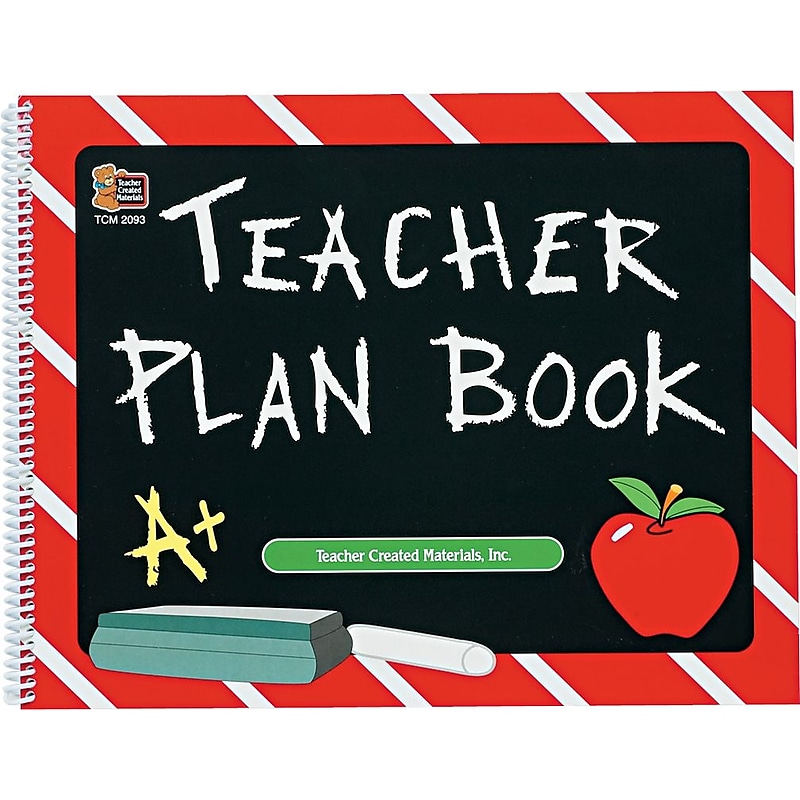 Teacher Daily Lesson Plan Book, Spiral-Bound, 12" x 9 1/2", 96 Pages image 1