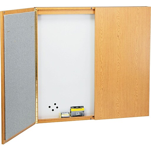 Quartet Porcelain Mobile DryErase Whiteboard, Wood Frame, 4' x 4' (838
