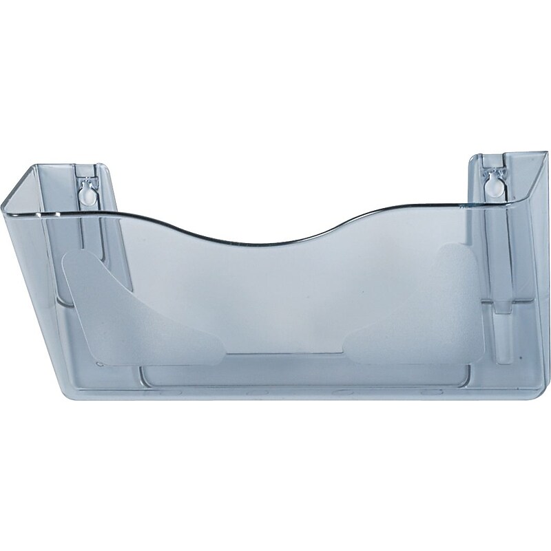 Deflect-O DocuPocket 1-Pocket Plastic Legal Size Wall File, Smoke (63102) image 1