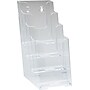 Deflect-O Docuholder Brochure Holder, 4.875" x 10", Vertical, Desktop/Wall, Crystal Clear Plastic, 4/Carton (77701)~#|#~s0183109_sc7