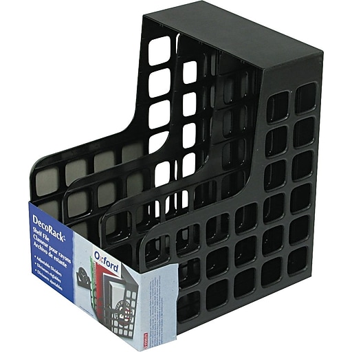 Oxford DecoRack Magazine Rack, Black Staples