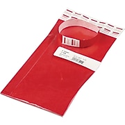 Advantus® 3/4" x 10" Sequentially Numbered Crowd Management Wristbands, Red, 100/Pack