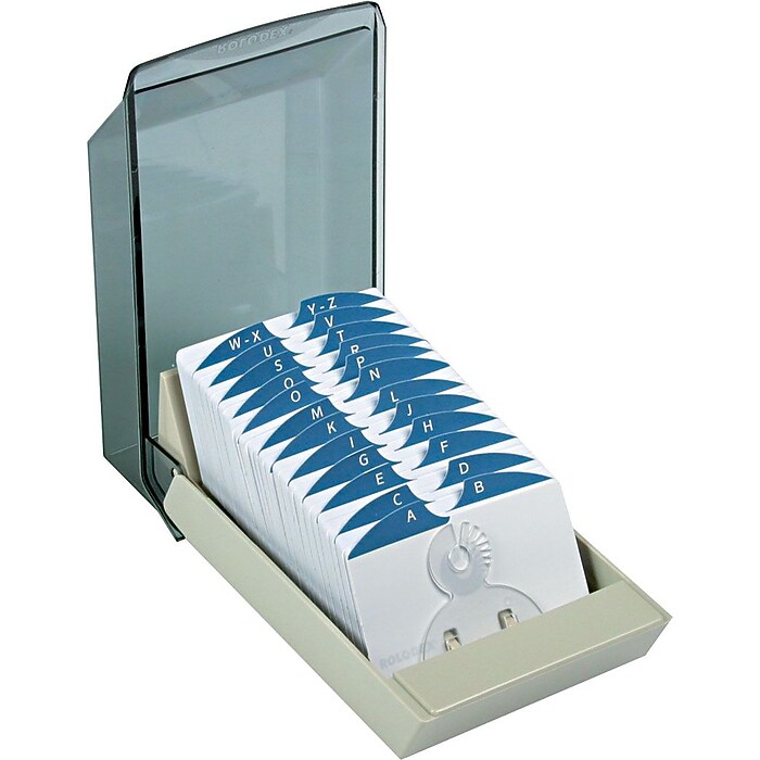 rolodex transparent card sleeves Vinyl Business Book with A-Z Tabs, Holds 96 Cards of 2.25 x 4 Inches, Black (67467) : Business Card Protectors : Office Products Includes 500 cards and 24 A Rolodex Distinctions Business Card Holder,