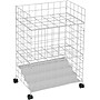 Safco Wire Mobile File Cart with Lockable Wheels, White (3088)~#|#~s0188216_sc7
