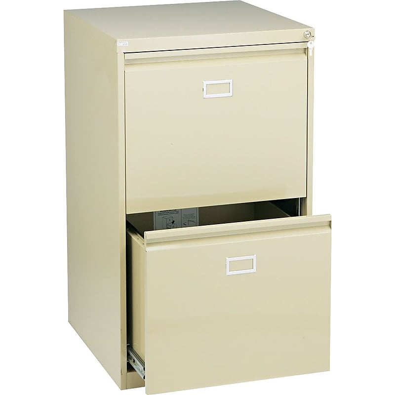 Safco 2-Drawer Vertical File Cabinet, Sand, 24"D (5039) image 1