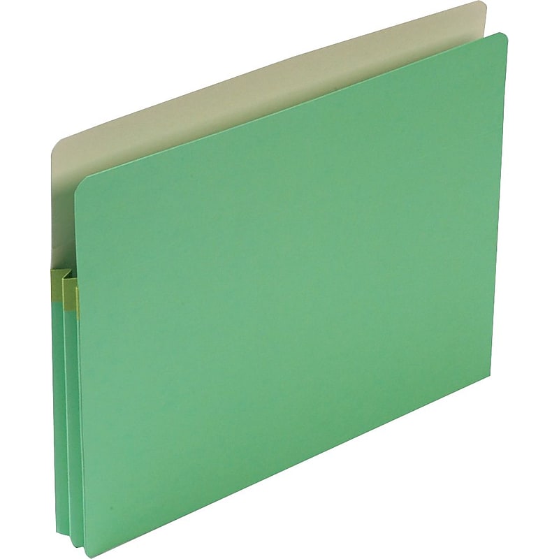 Smead File Pocket, Straight-Cut Tab, 1-3/4" Expansion, Letter Size, Green (73216) image 1