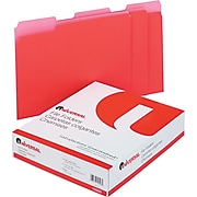 Universal File Folder, Letter Size, Red, 100/Box (UNV10503)