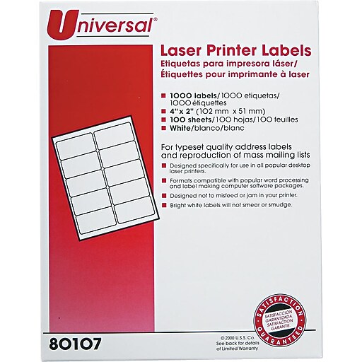 Shop Staples for Laser Printer Permanent Labels, 2 x 4 Label Size