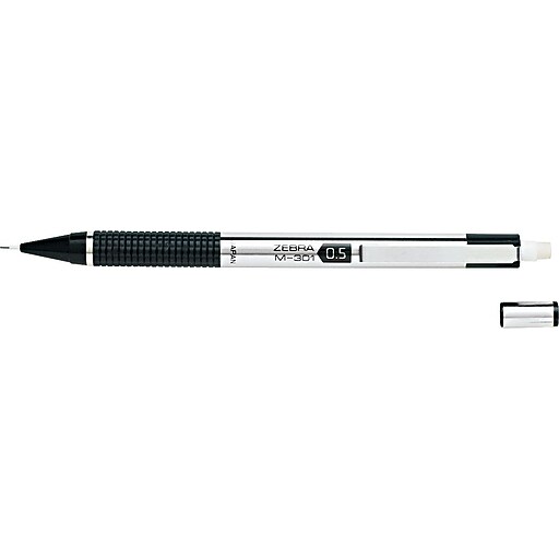 Shop Staples for Zebra Mechanical Pencil, Lead/Eraser, Refillable, 0.5