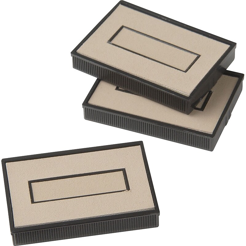 Offistamp Double Blank Dry Replacement Stamp Pads, 3/Pack (034515) image 1