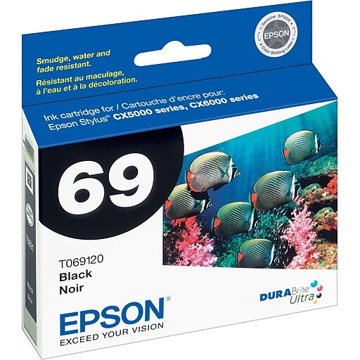 Epson 69 Black Ink Cartridge, Standard (T069120) at Staples
