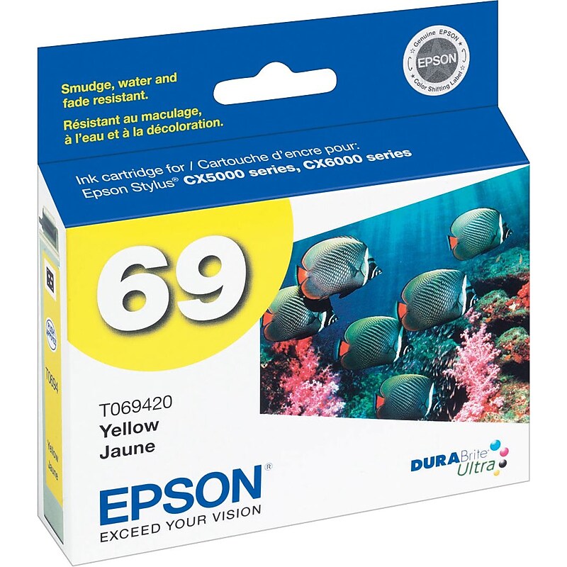 Epson T69 Yellow Standard Yield Ink Cartridge image 1