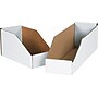 Stackable Bin Boxes, 4" x 12" x 4 1/2",White, 50/Bundle (BSBINB412)~#|#~s0191743_sc7