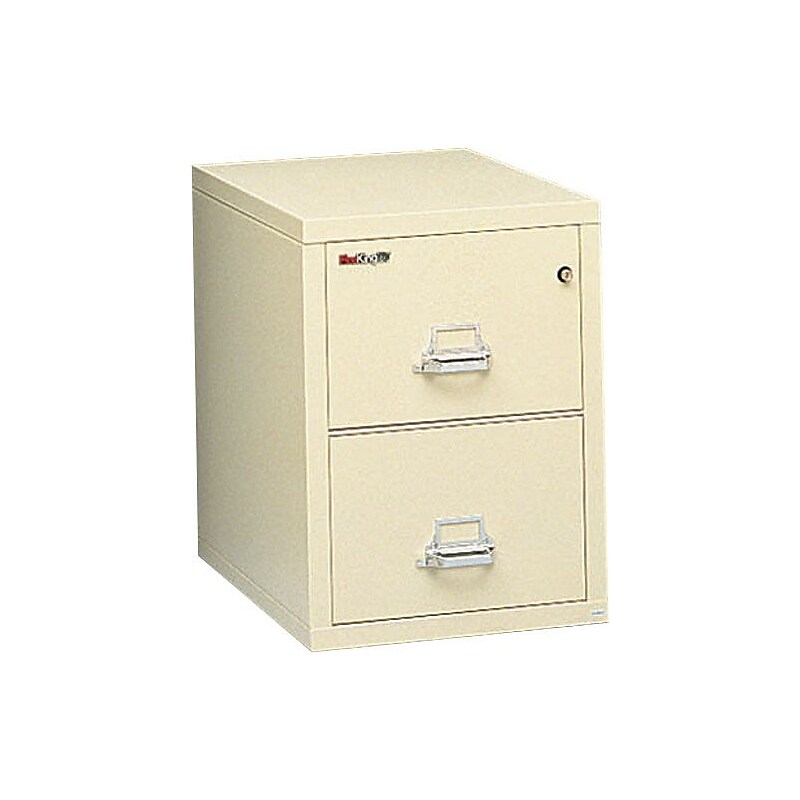 FireKing 1-Hour 2-Drawer Vertical File Cabinet, Legal Size, Fire Resistant, 27 3/4"H x 20 13/16"W x 31 9/16"D, Parchment image 1