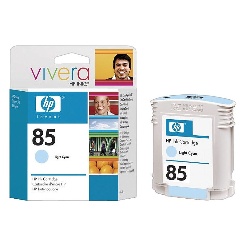 HP 85 Light Cyan Standard Yield Ink Cartridge (C9428A) image 1