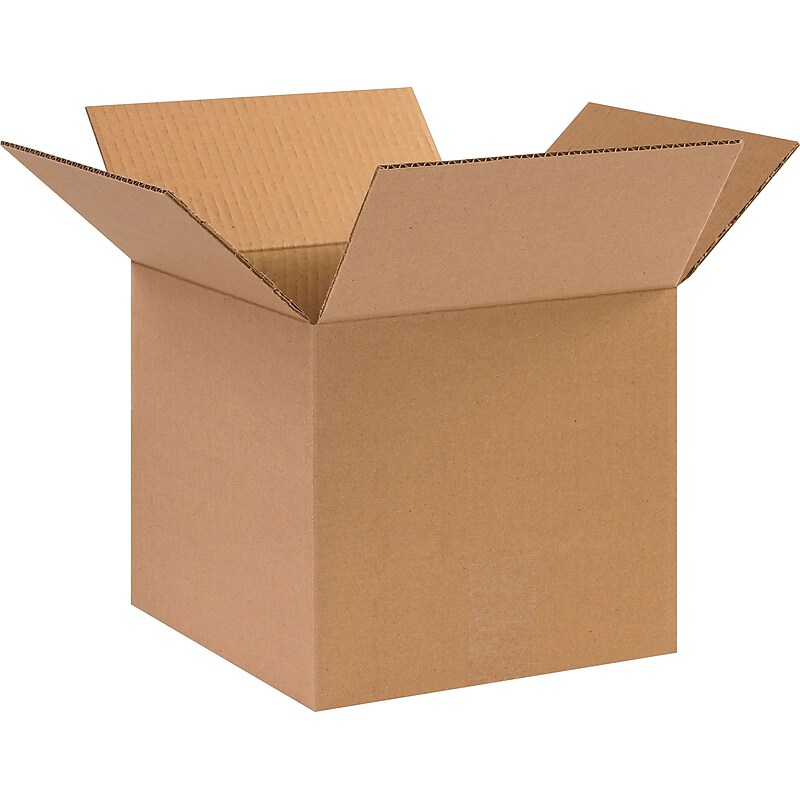 10" x 10" x 9" Shipping Boxes, 32 ECT, Brown, 25/Bundle (10109) image 1