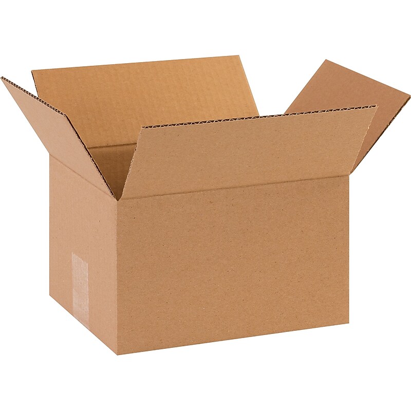 10" x 8" x 3" Corrugated Kraft Shipping Boxes, 32 ECT, 25/Bundle (1083) image 1