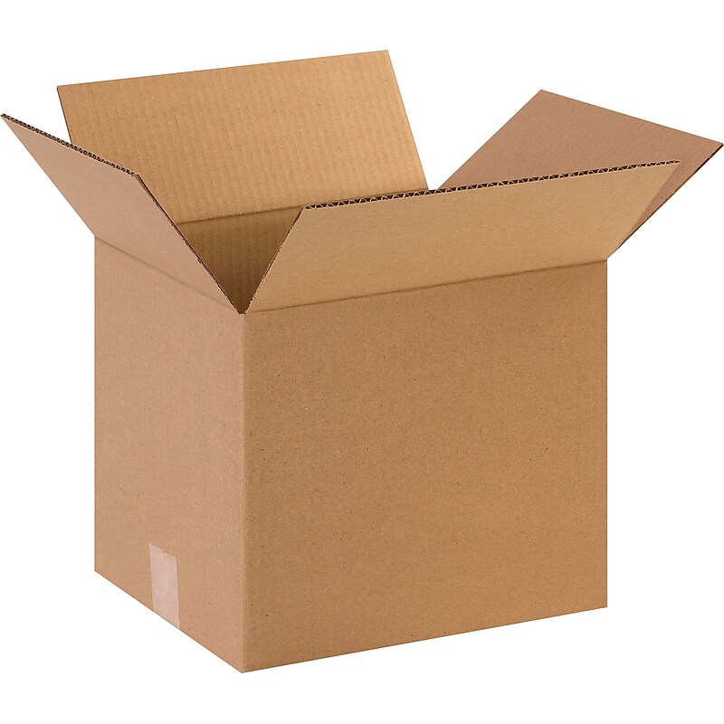 12" x 10" x 12" Shipping Boxes, 32 ECT, Brown, 25/Bundle (121012) image 1