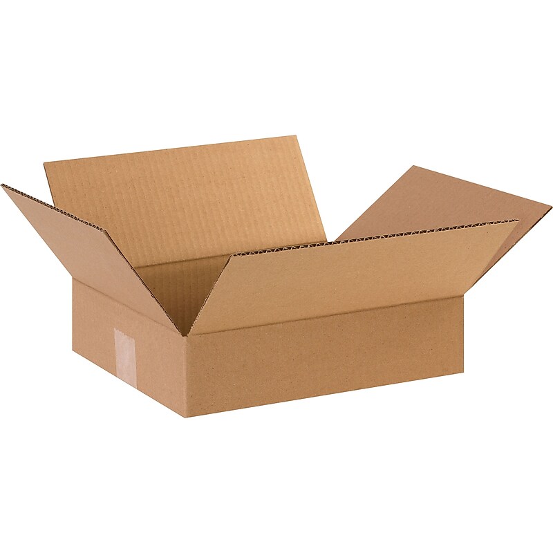 12" x 10" x 3" Shipping Boxes, 32 ECT, Brown, 25/Bundle (12103) image 1