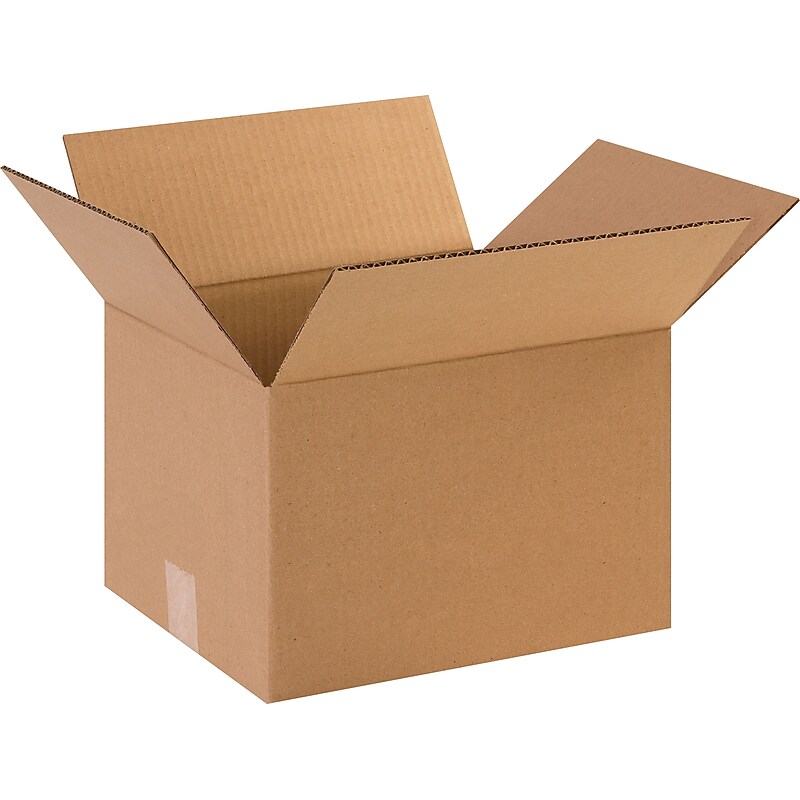 12" x 10" x 9" Shipping Boxes, 32 ECT, Brown, 25/Bundle (12109) image 1