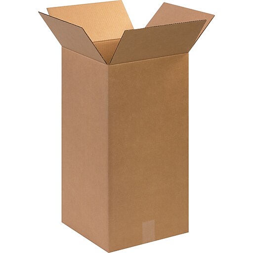 12" x 12" x 24" Shipping Boxes, 32 ECT, Brown, 25/Bundle (121224) at