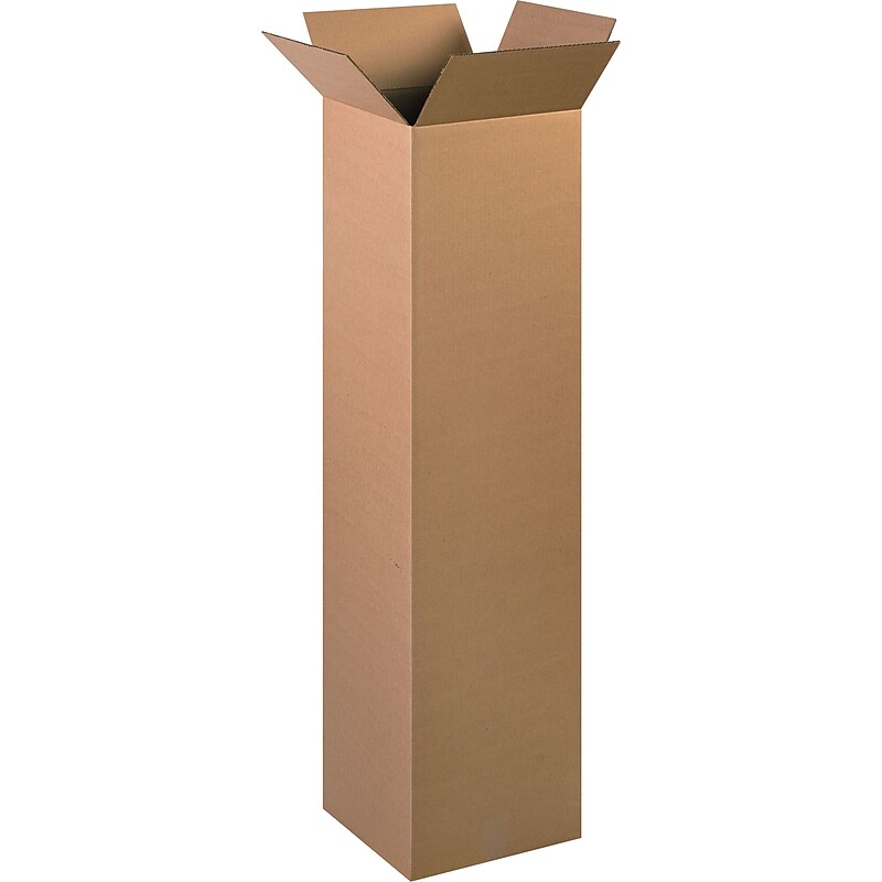 12" x 12" x 48" Corrugated Kraft Box, 15/Bundle (BS121248) image 1