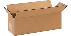 12"L x 9"W x 4"H Flat Corrugated Box, 25-Pack