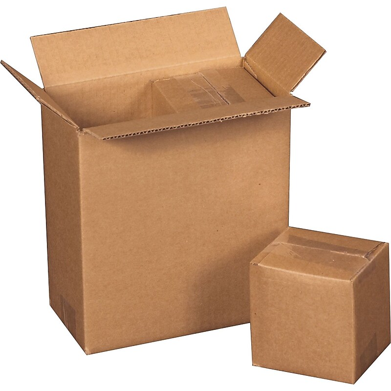 12.75" x 6.38" x 13.5" Shipping Boxes, 32 ECT, Brown, 25/Bundle (12613) image 1
