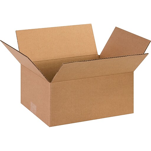 13" x 10" x 6" Shipping Boxes, 32 ECT, Brown, 25/Bundle (BS131006