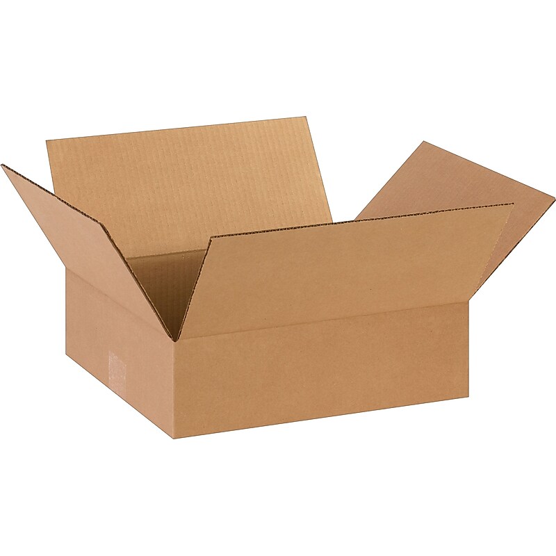 14" x 12" x 4" Shipping Boxes, 32 ECT, Brown, 25/Bundle (14124) image 1