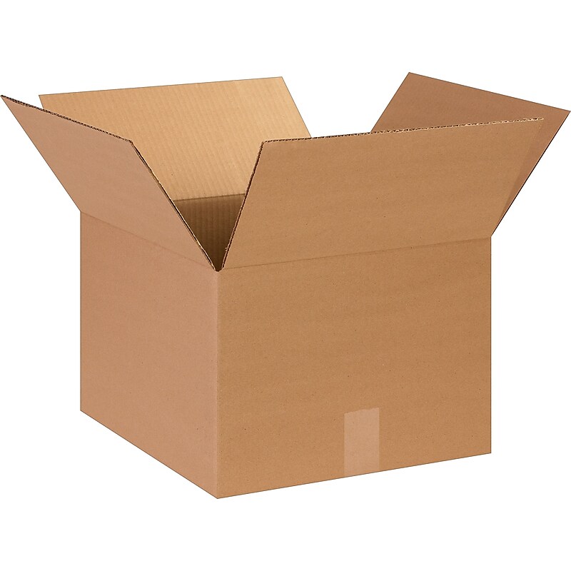 14" x 14" x 5" Shipping Boxes, 32 ECT, Brown, 25/Bundle (14145) image 1