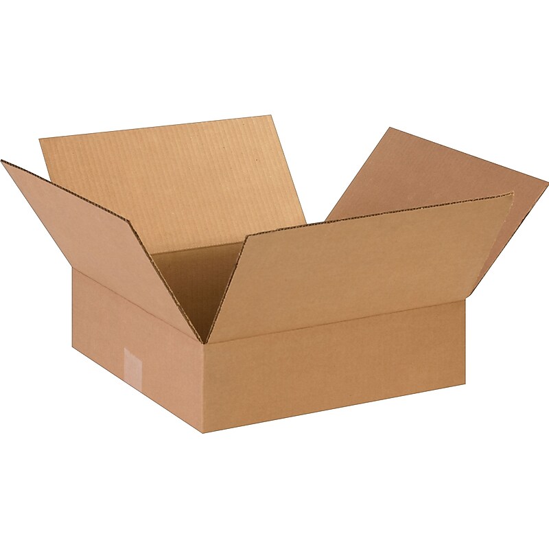 14" x 14" x 4" Shipping Boxes, 32 ECT, Kraft, 25/Bundle (BS141404) image 1