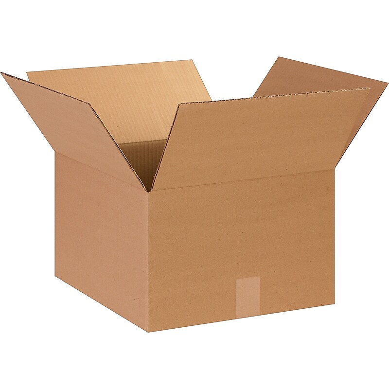 14" x 14" x 9" Shipping Boxes, 32 ECT, Brown, 25/Bundle (14149) image 1