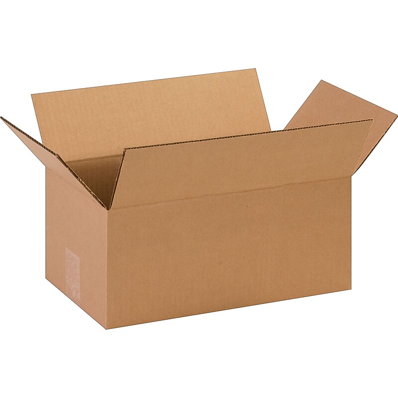 14" x 8" x 6" Shipping Boxes, 32 ECT, Kraft, 25/Bundle (BS140806) image 1
