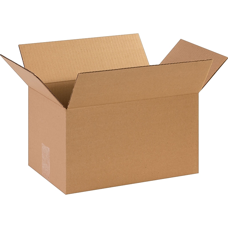 14" x 9" x 8" Shipping Boxes, 32 ECT, Brown, 25/Bundle (1498) image 1