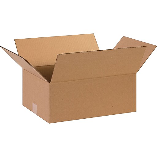 15" x 11" x 6" Shipping Boxes, 32 ECT, Brown, 25/Bundle (15116) at Staples