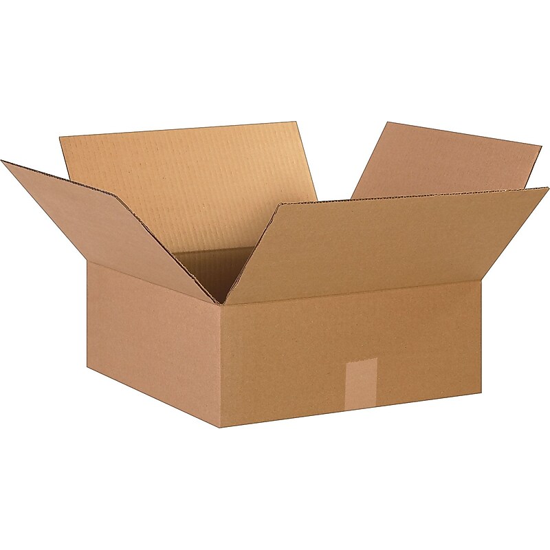15" x 15" x 6" Shipping Boxes, 32 ECT, Kraft, 25/Bundle (BS151506) image 1