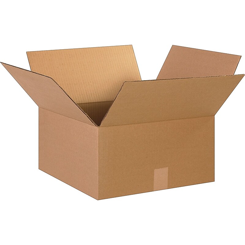 15" x 15" x 8" Shipping Boxes, 32 ECT, Brown, 25/Bundle (15158) image 1