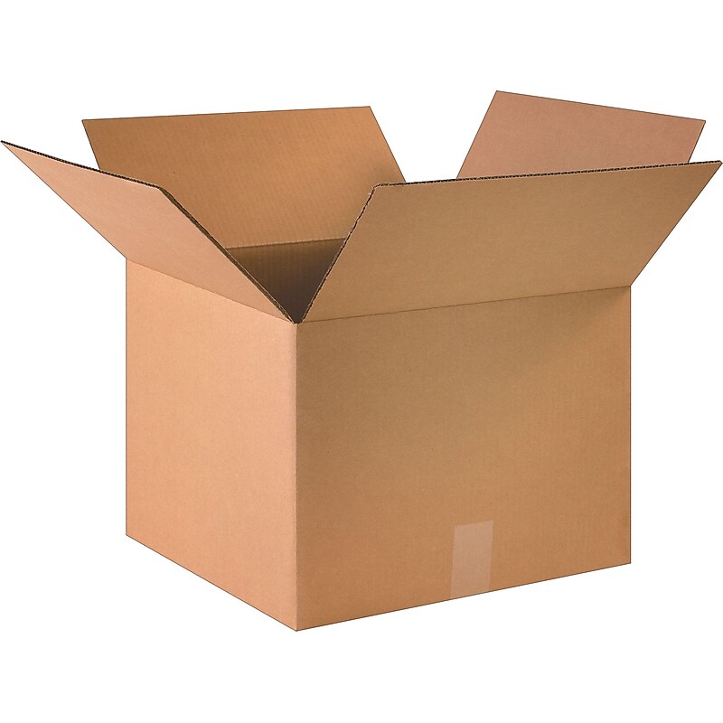 16" x 16" x 12" Shipping Boxes, 32 ECT, Brown, 25/Bundle (161612) image 1