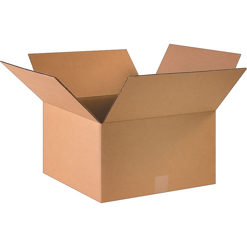 16" x 16" x 9" Shipping Boxes, 32 ECT, Brown, 25/Bundle (16169) image 1