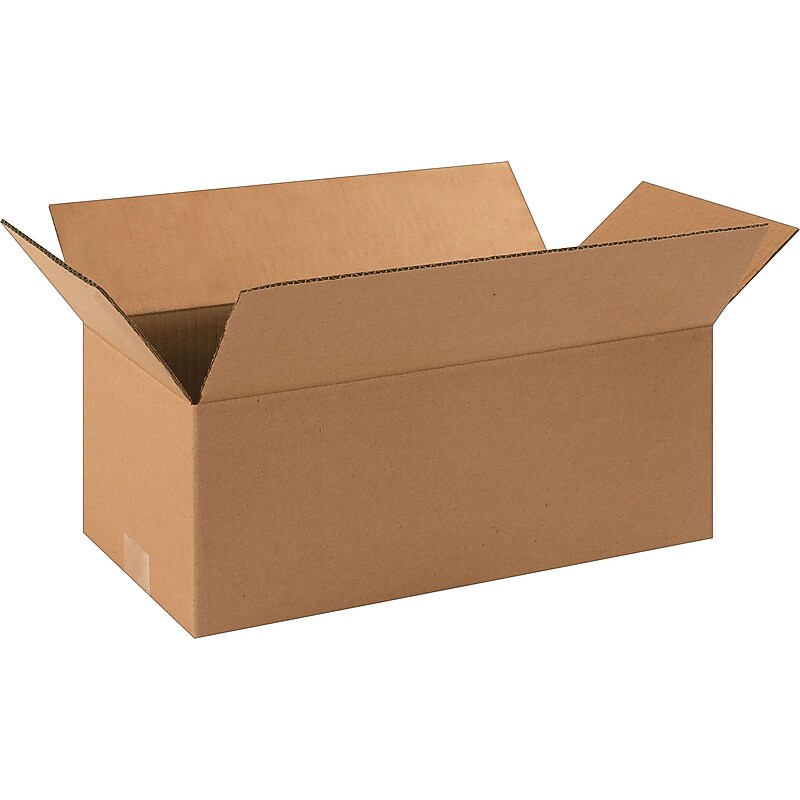 16" x 8" x 6" Shipping Boxes, 32 ECT, Brown, 25/Bundle (1686) image 1