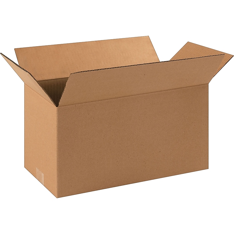 16" x 8" x 8" Shipping Boxes, 32 ECT, Kraft, 25/Bundle (BS160808) image 1