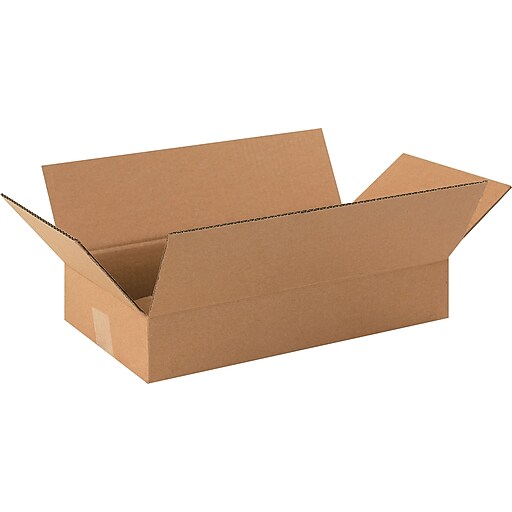 16" x 9" x 3" Shipping Boxes, 32 ECT, Brown, 25/Bundle (1693) Staples