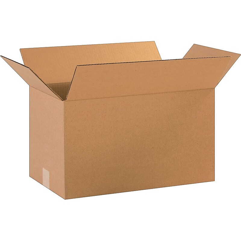 18" x 10" x 10" Shipping Boxes, 32 ECT Brown, 25/Bundle (181010) image 1