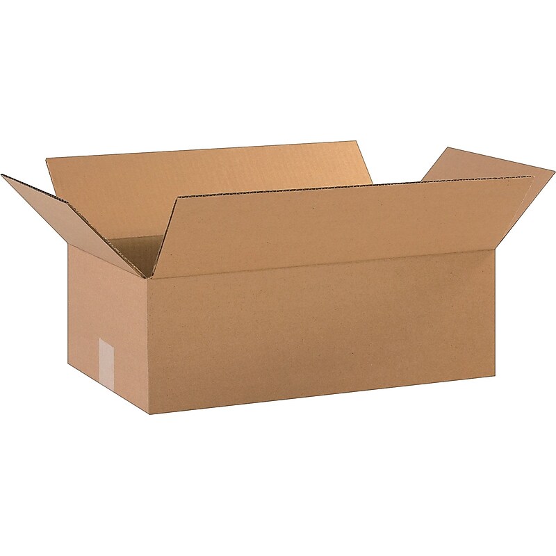 18" x 10" x 6" Shipping Boxes, 32 ECT, Brown, 25/Bundle (18106) image 1